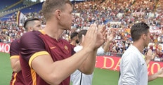 Il boato dell'Olimpico all'ingresso di Dzeko