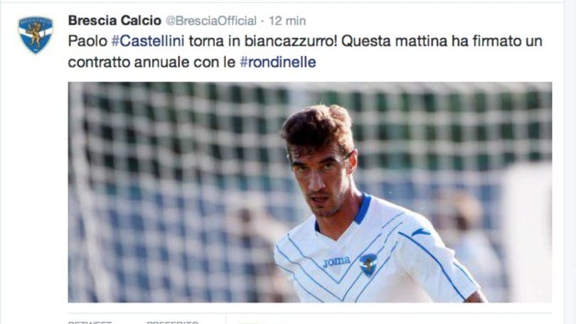 Brescia, c'è Castellini. Contratto di un anno
