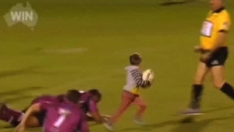 Rugby, il bambino di 4 anni fa meta
