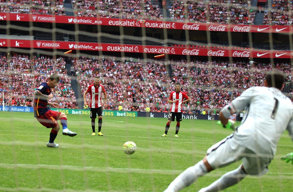Messi sbaglia, Suarez no: Barcellona ok a Bilbao