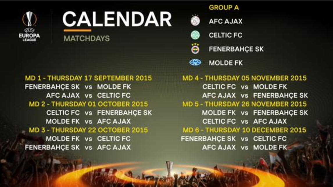 Europa League, ecco il calendario completo