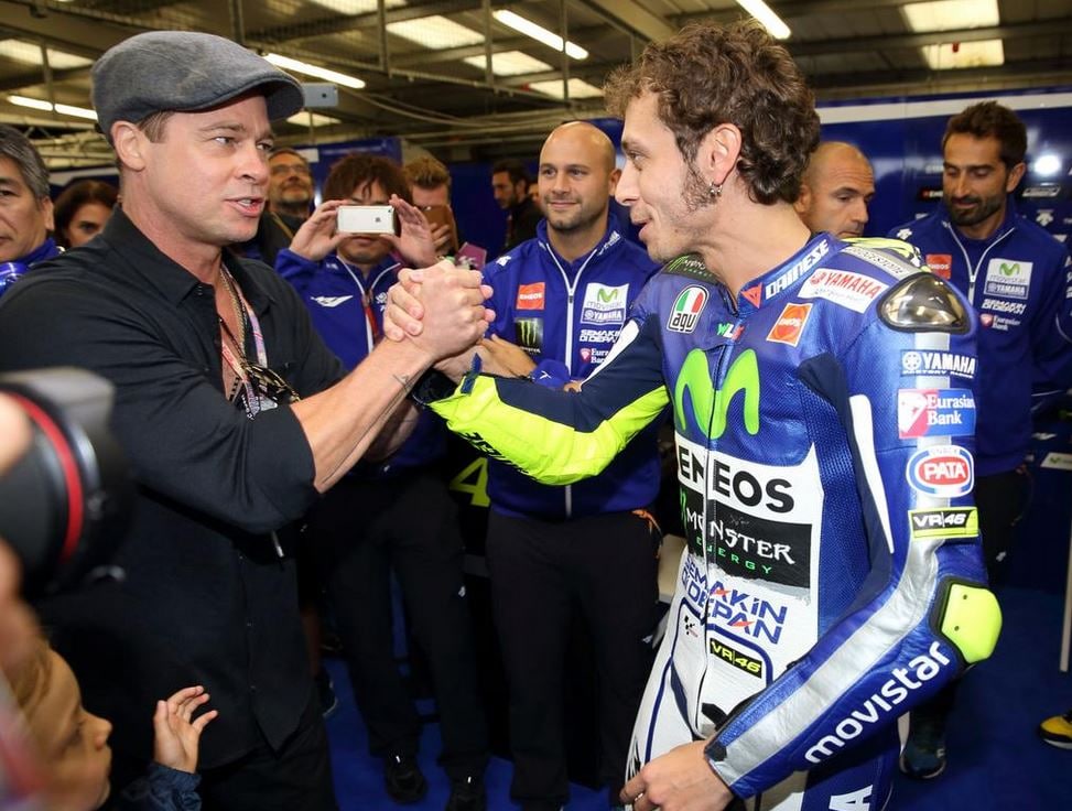 Brad Pitt: «Vorrei essere come Valentino Rossi»