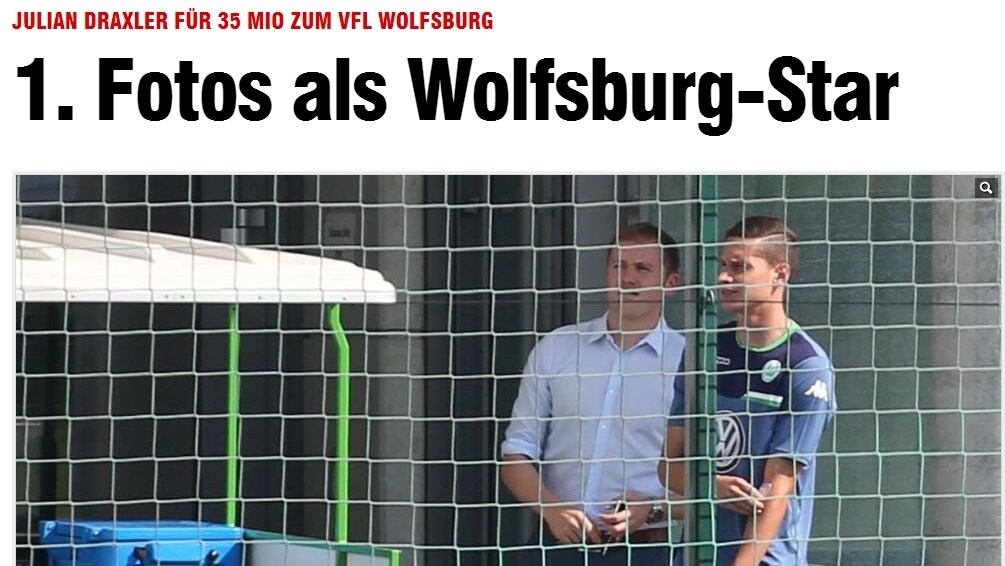 Draxler, eccolo con la maglia del Wolfsburg