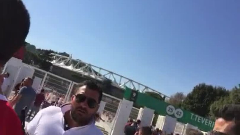 Bagarini in azione a Roma-Juventus