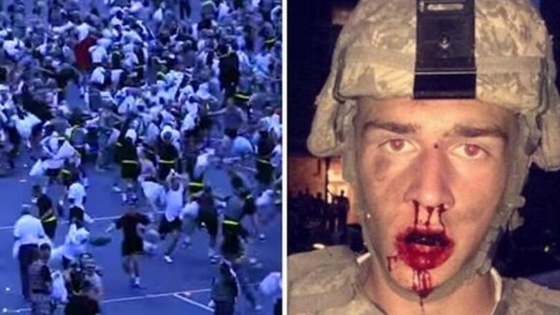 Battaglia dei cuscini tra cadetti: 30 feriti
