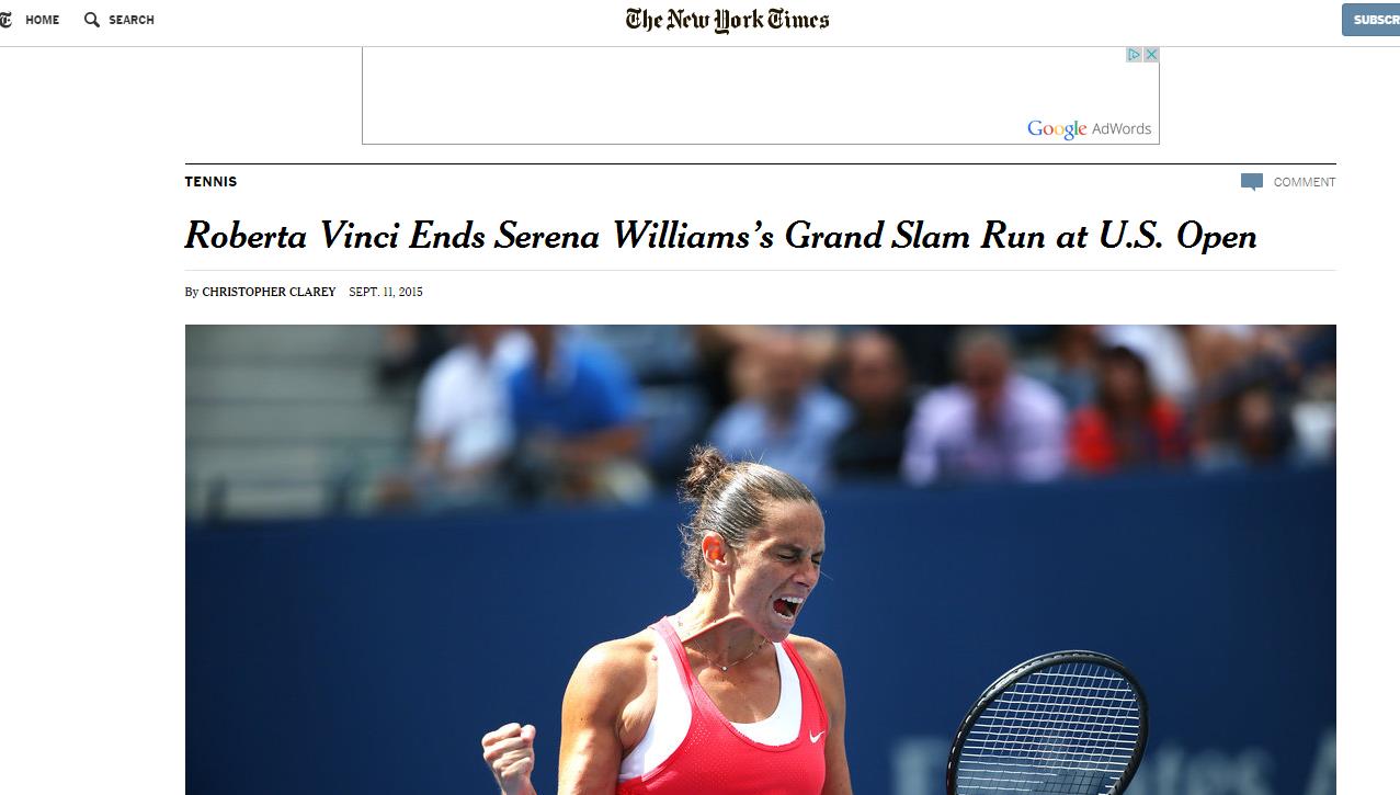 Stampa Usa: «Vinci, sorpresa storica!»