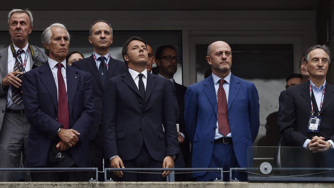 Us Open, Renzi e Malagò in tribuna per la finale Pennetta-Vinci