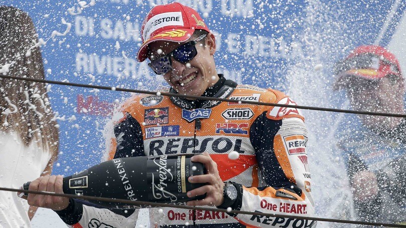 A San Marino vince Marquez, Rossi quinto