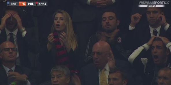 Galliani e Moratti, gioia e sofferenza in tribuna
