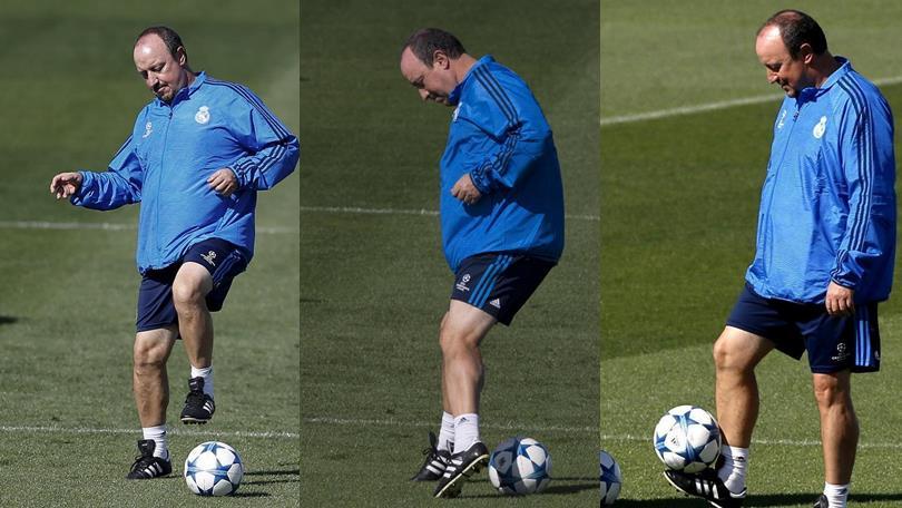 Benitez, numeri in campo nell'allenamento del Real