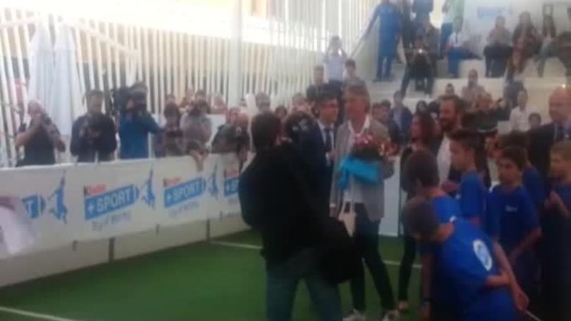 Mancini, gol di tacco all'Expo