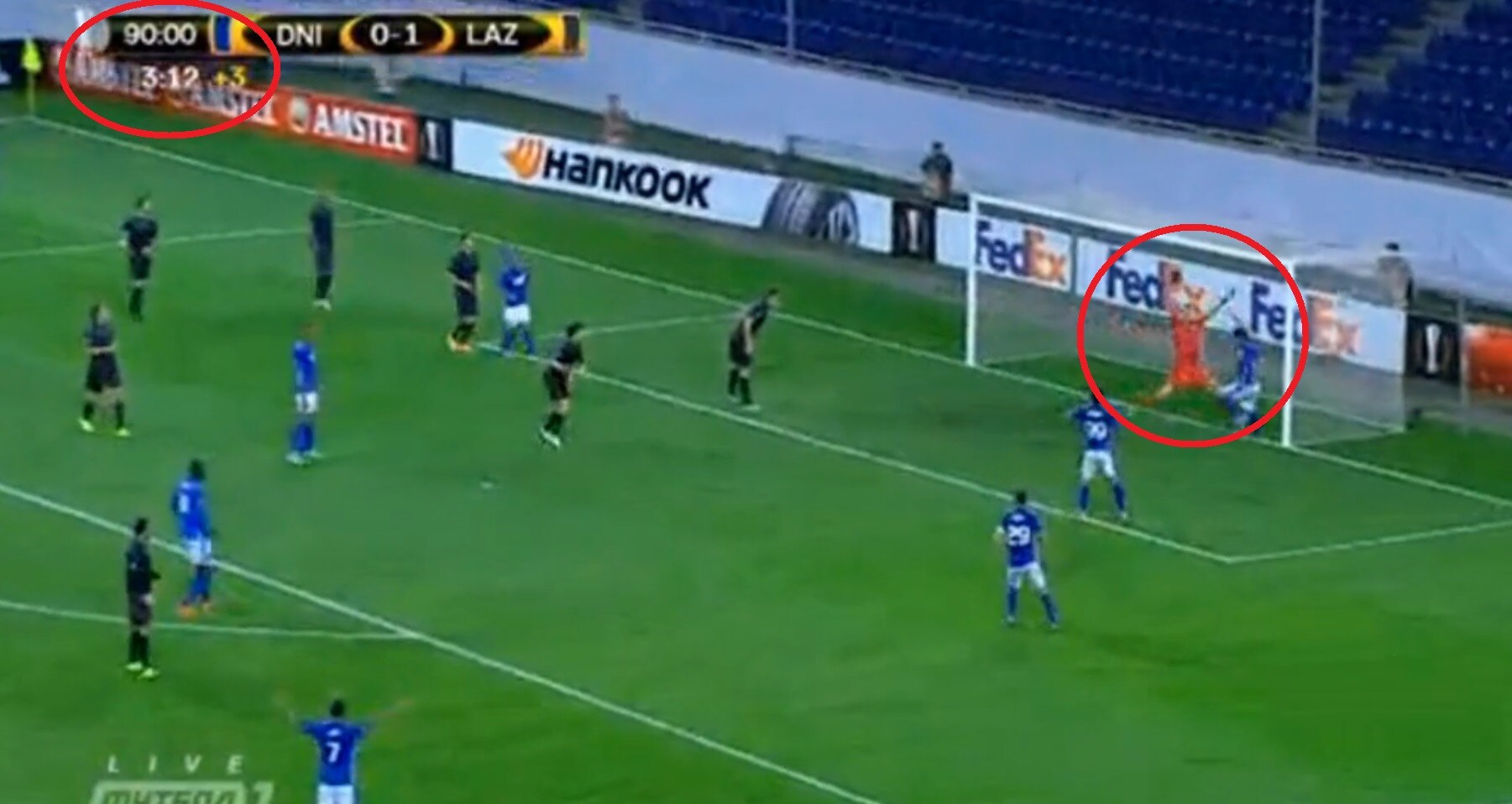Lazio, il gol del Dnipro a tempo già scaduto