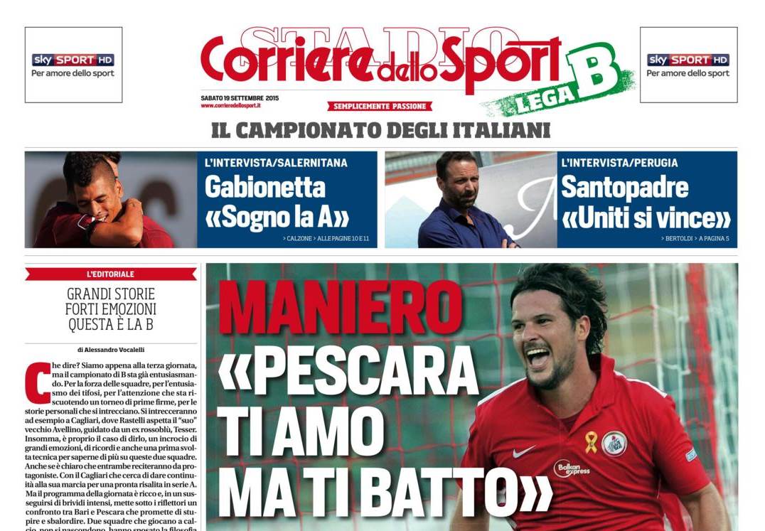 Con il Corriere dello Sport-Stadio un giornale interamente dedicato alla B