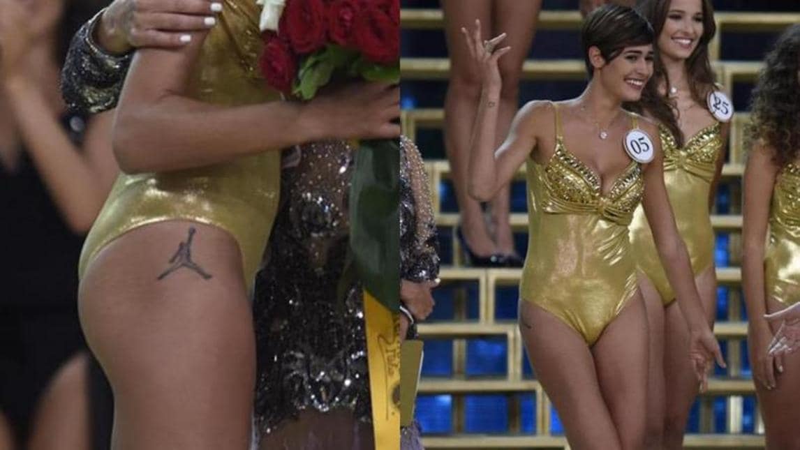 Alice Sabatini, Miss Italia col tatuaggio di Michael Jordan
