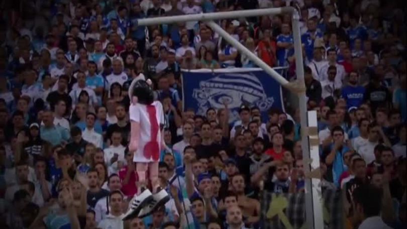 Marsiglia choc, manichino di Valbuena "impiccato"