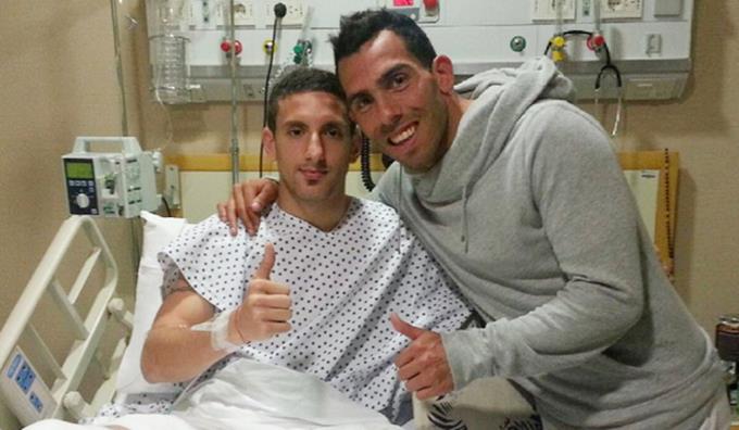 Tevez da Ham in ospedale dopo l'infortunio