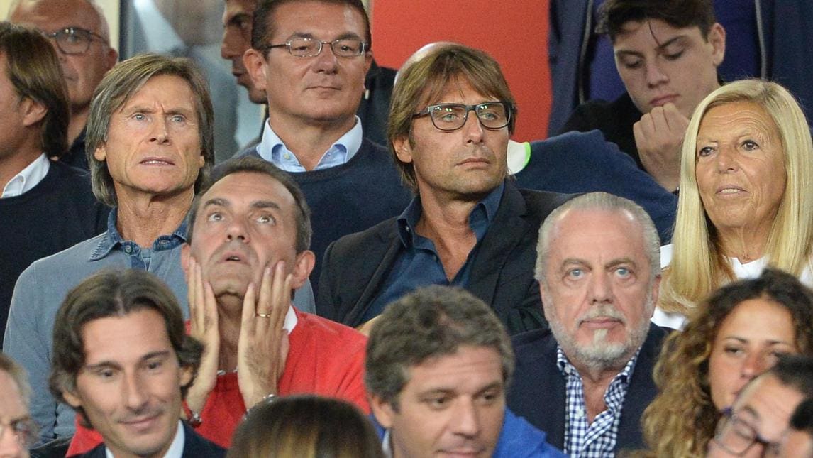 Napoli-Juve, c'è Conte in tribuna al San Paolo