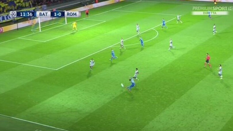 Bate-Roma, la papera di Szczesny sul gol di Mladenovic