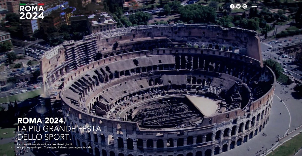 Roma 2024, ecco il sito: «Costruiamo insieme questa sfida»