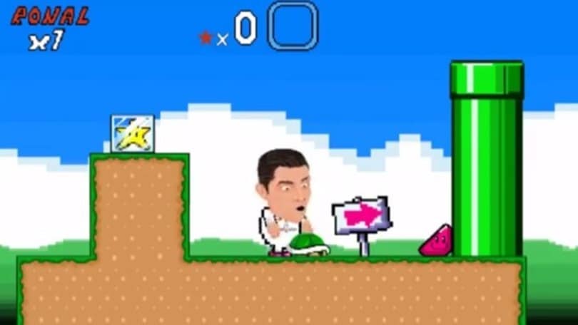Messi, Ronaldo e Suarez in Super Mario Bros
