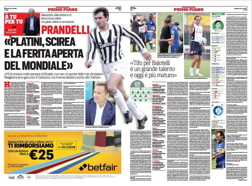 Prandelli: «Platini, Scirea e la ferita aperta del Mondiale»