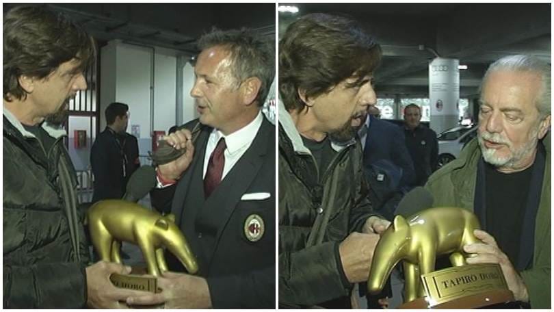 Milan-Napoli, Tapiro d'Oro a De Laurentiis e Mihajlovic