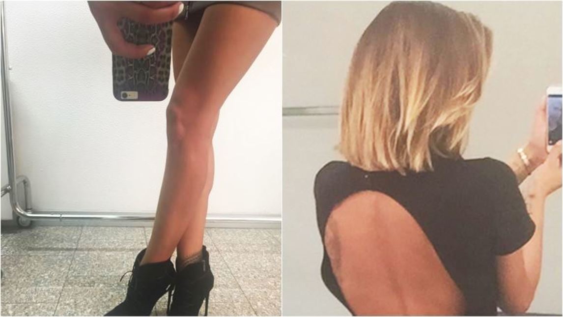 Melissa Satta, i selfie prima di Tiki Taka