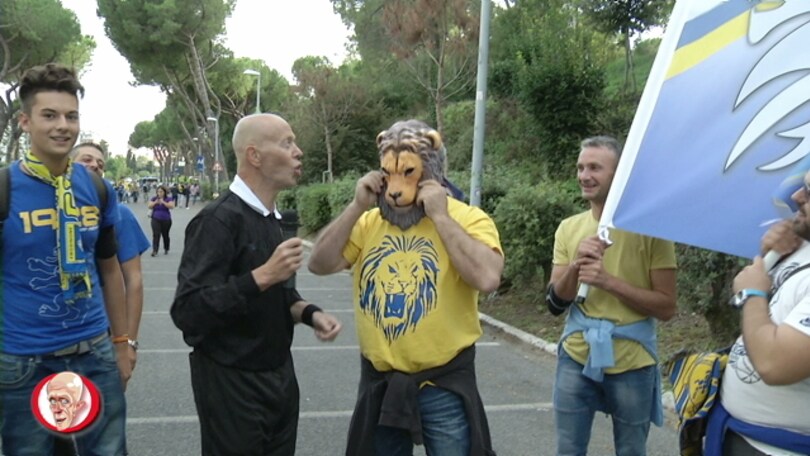 I tifosi del Frosinone intonano "The lion sleep tonight"