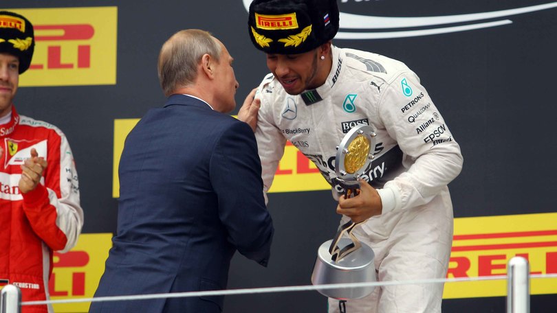 F1, Sochi: Putin si congratula con Hamilton e Vettel