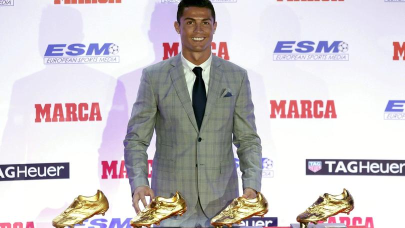 Cristiano Ronaldo riceve la quarta Scarpa d’Oro