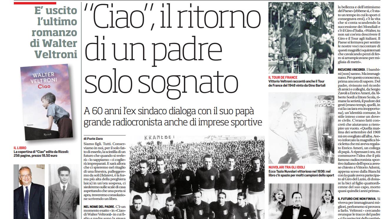 Veltroni: «Ciao», il ritorno di un padre sognato