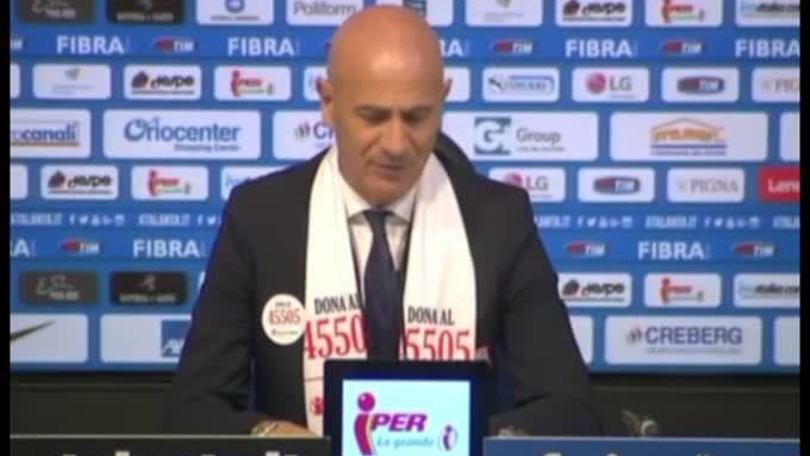 Sannino: "La partita contro il Bologna dirà chi siamo"