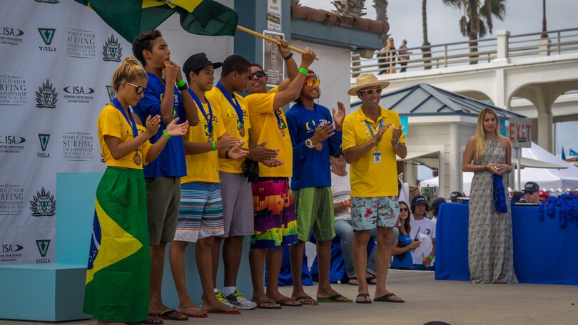 La closing ceremony dell'Isa World Junior Surfing Championship 2015