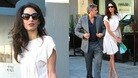 Sensuale Amal, in bianco per il pranzo con David Miliband