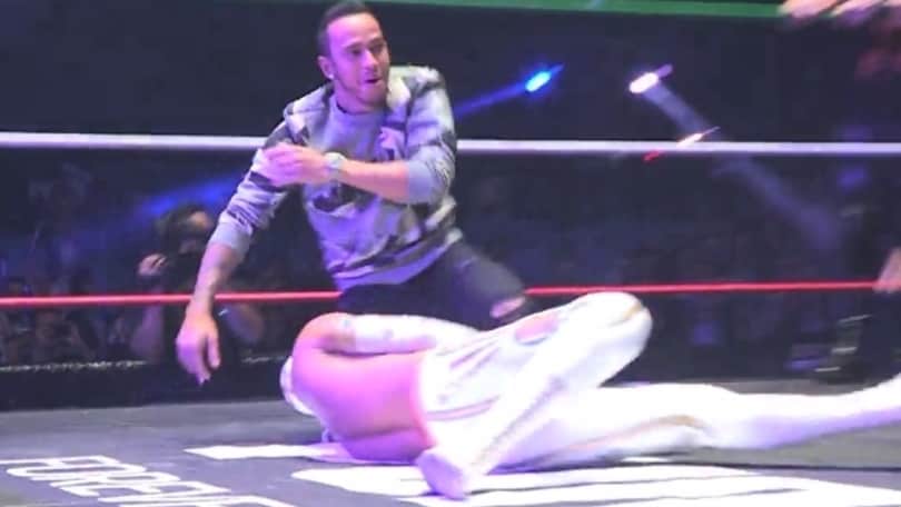 Wrestling, Hamilton in versione lottatore