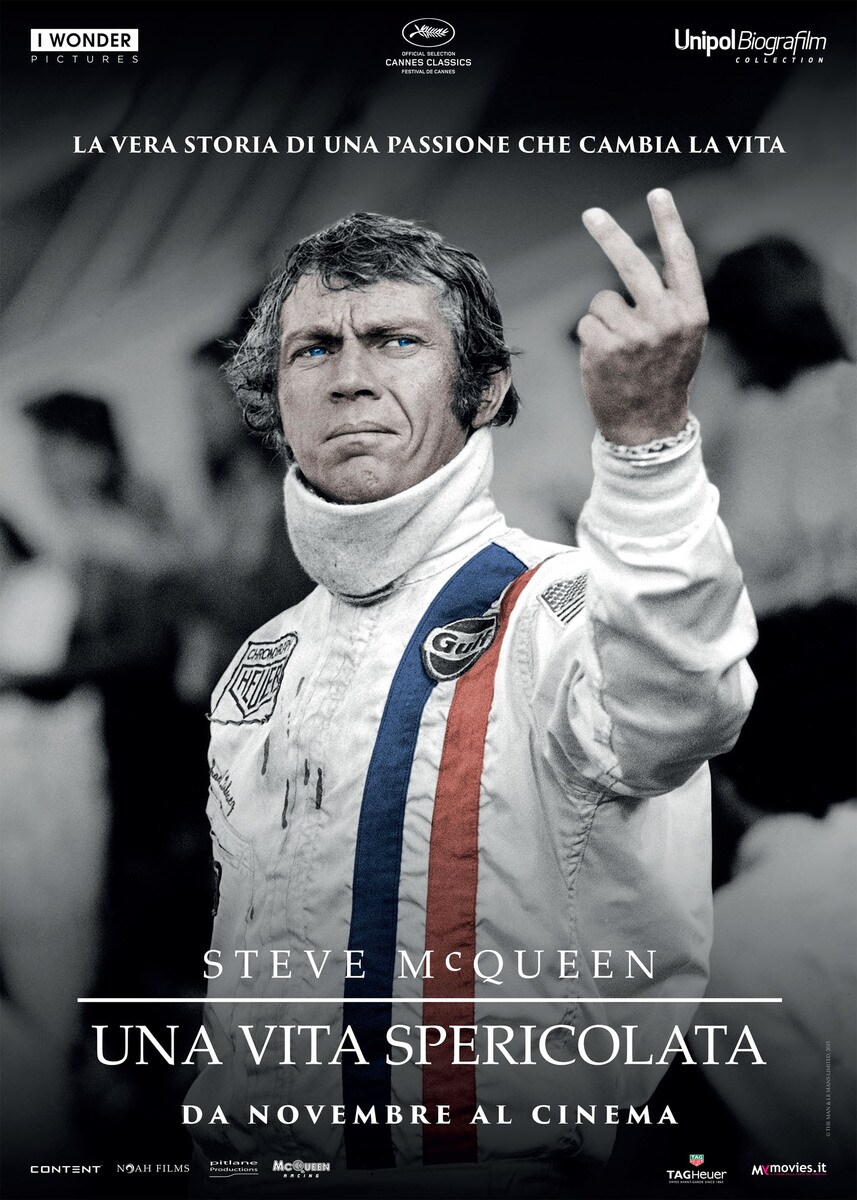 Il poster del film "Steve McQueen: una vita spericolata"
