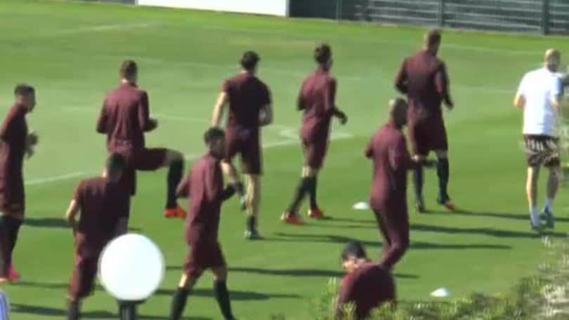 La Roma si prepara per il Bayer Leverkusen