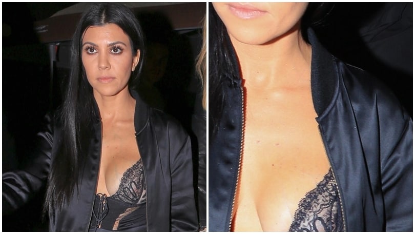 Sexy Kourtney Kardashian al party della sorella Kendall
