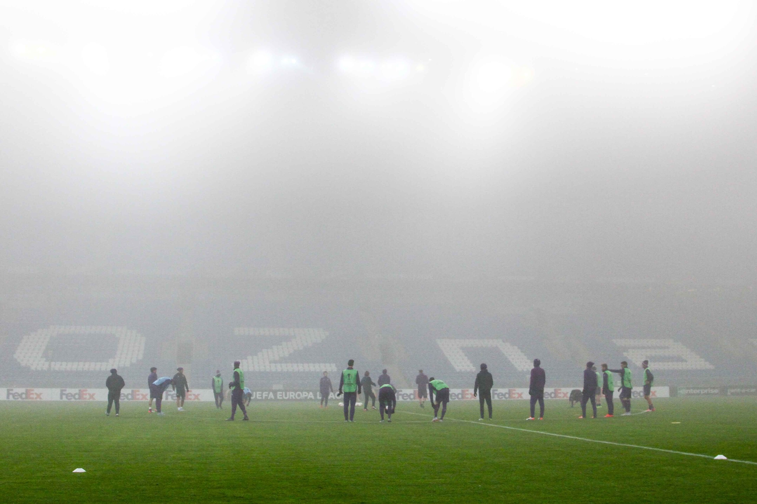 Fiorentina, a Poznan allenamento con la nebbia
