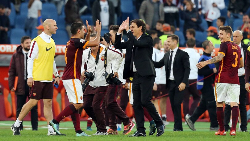 Derby Roma, festa dopo la vittoria contro la Lazio