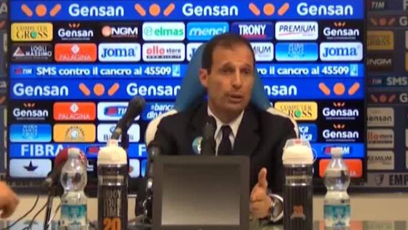 Allegri: "L'Empoli ci ha messo in difficoltà"