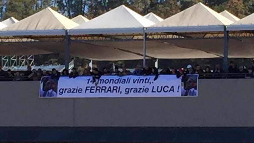 Alla festa della Ferrari, che omaggio a Montezemolo!