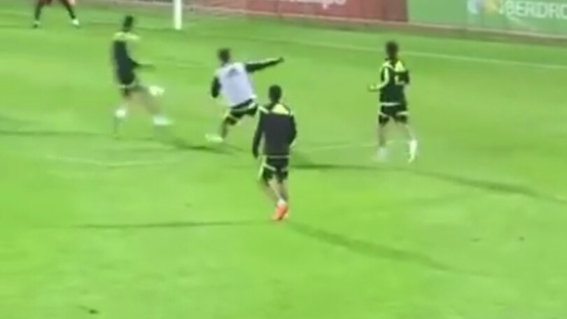 Alcácer, giocata da paura durante l'allenamento