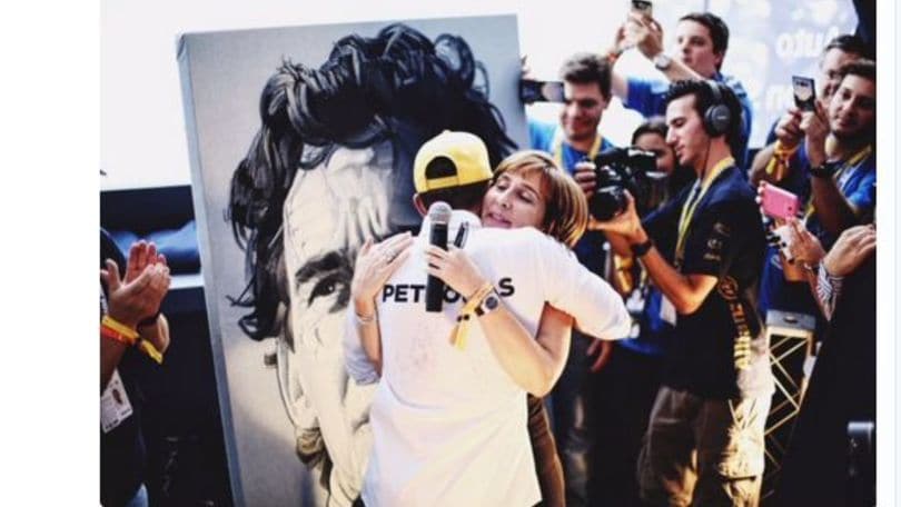F1, Gp Brasile: Hamilton incontra la sorella di Senna