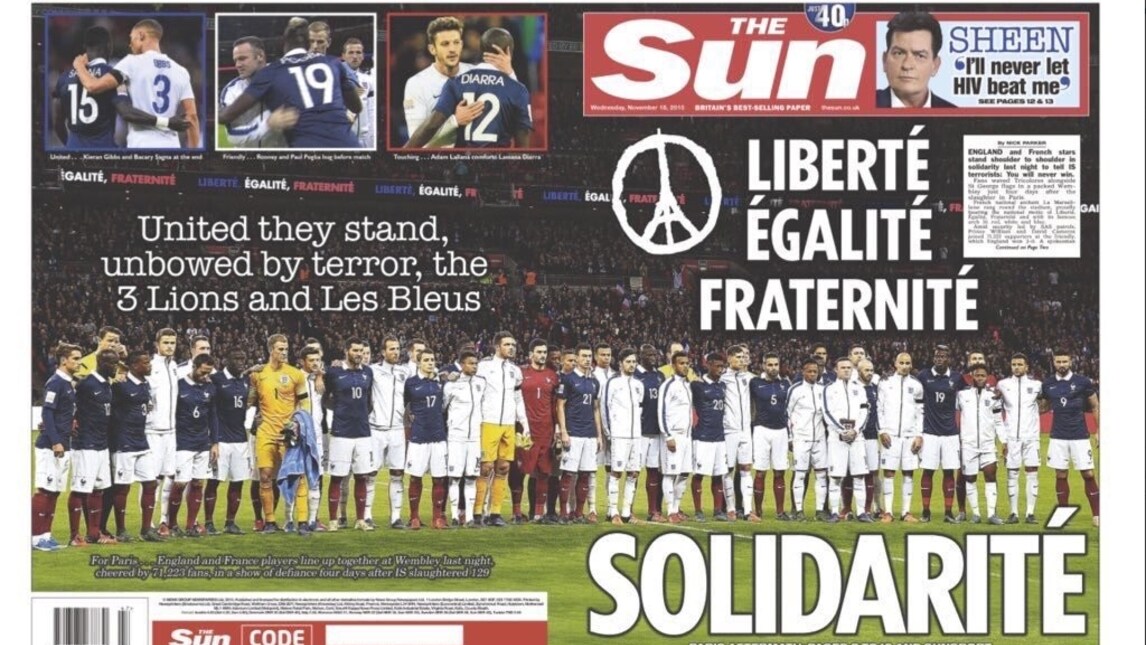 Inghilterra-Francia, la Marsigliese fa commuovere: ecco i quotidiani