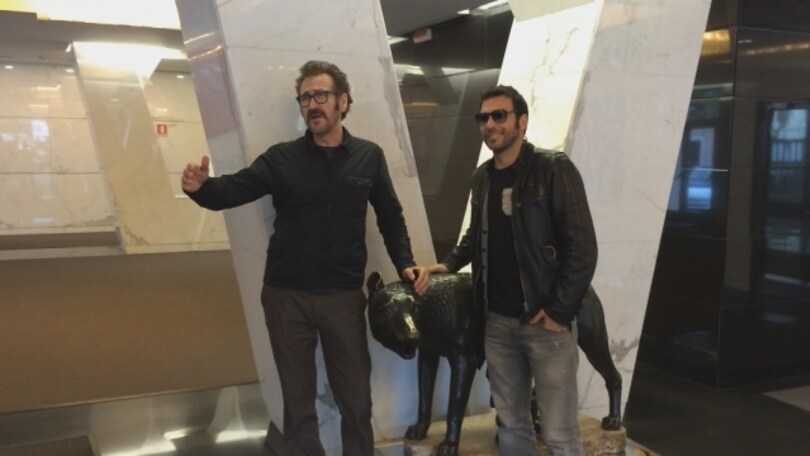 Marco Giallini ed Edoardo Leo ospiti in redazione al Corriere dello Sport
