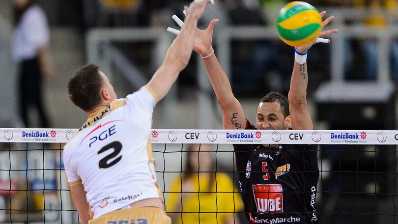 La Cucine Lube sbanca l'Atlas Arena. Skra Belchatow ko 1-3