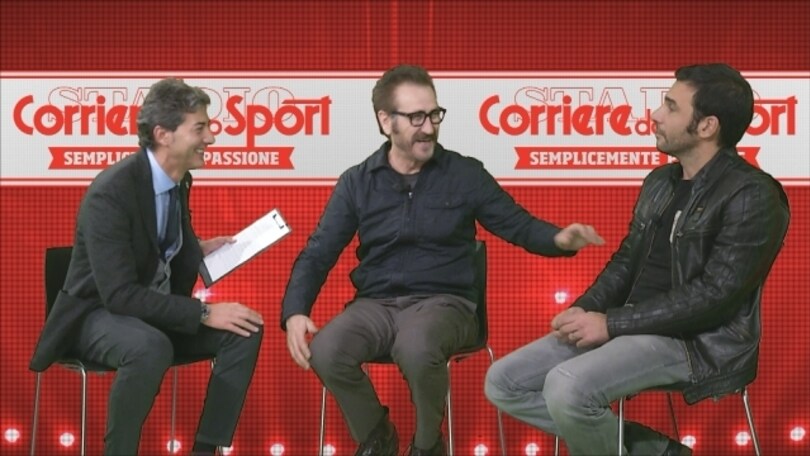 Giallini e Leo: «La prima partita allo stadio»