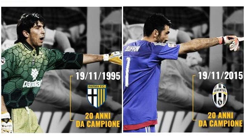 Serie A, la Juventus celebra Buffon: «20 anni da campione»
