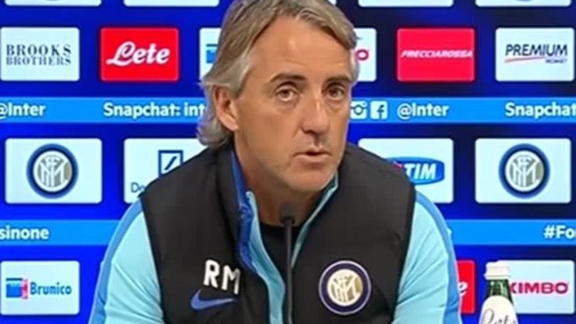 Mancini: "Battiamo il Frosinone poi pensiamo al Napoli"